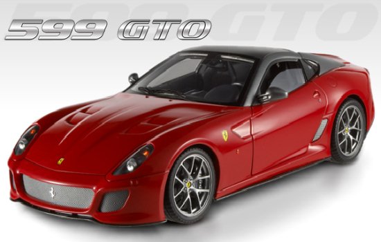 1 18 HOT WHEELS ELITE FERRARI 599 GTO RED